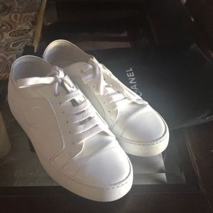 Chanel white sneakers